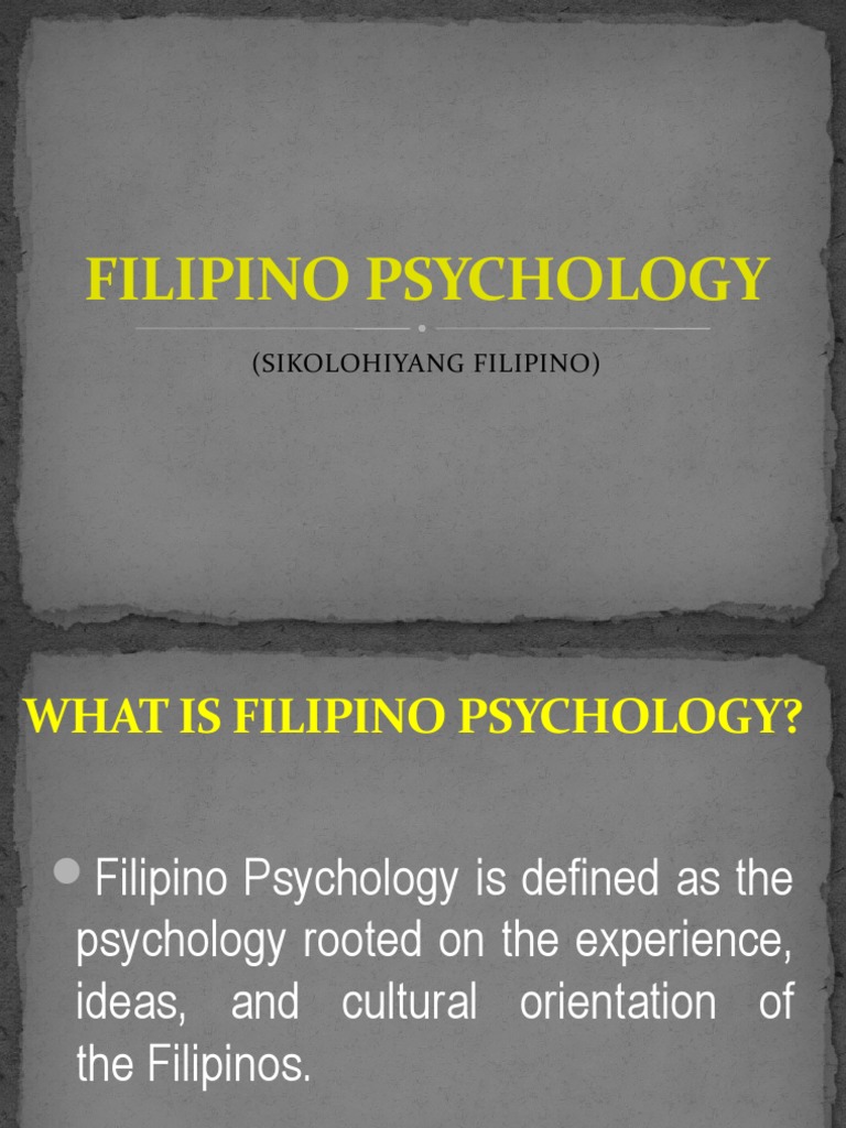 Filipino Psychology Pdf Psychology Behavioural Sciences