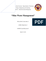 Mine Waste Management Techniques