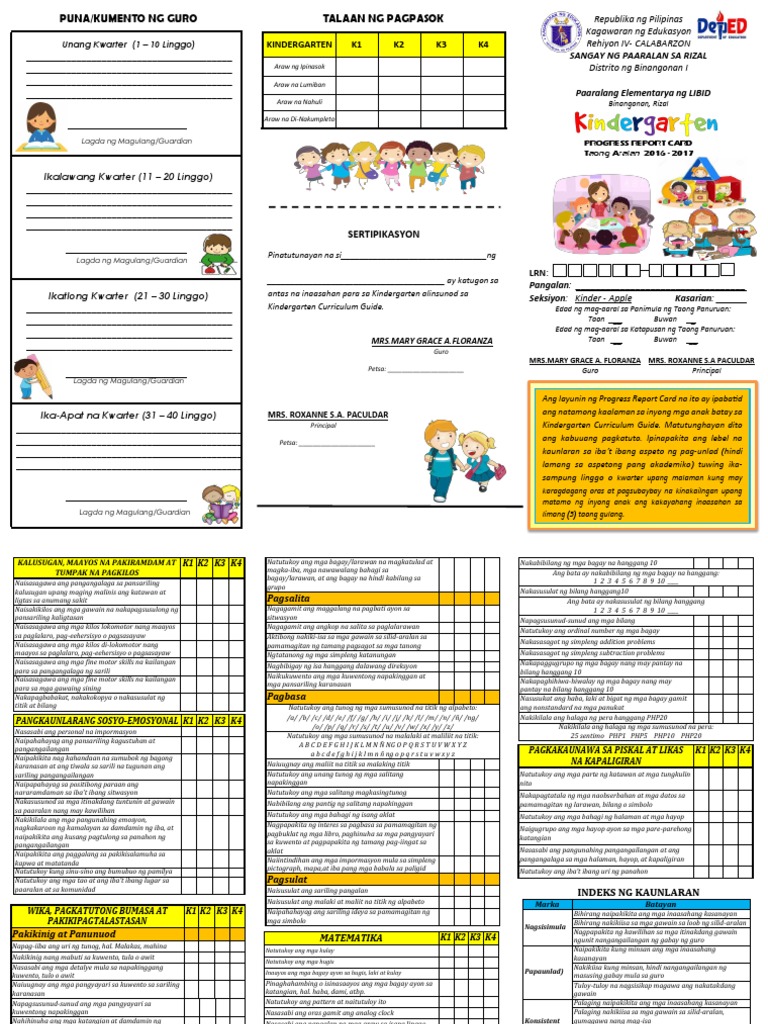 Edited Progress Report Card Tagalog PDF