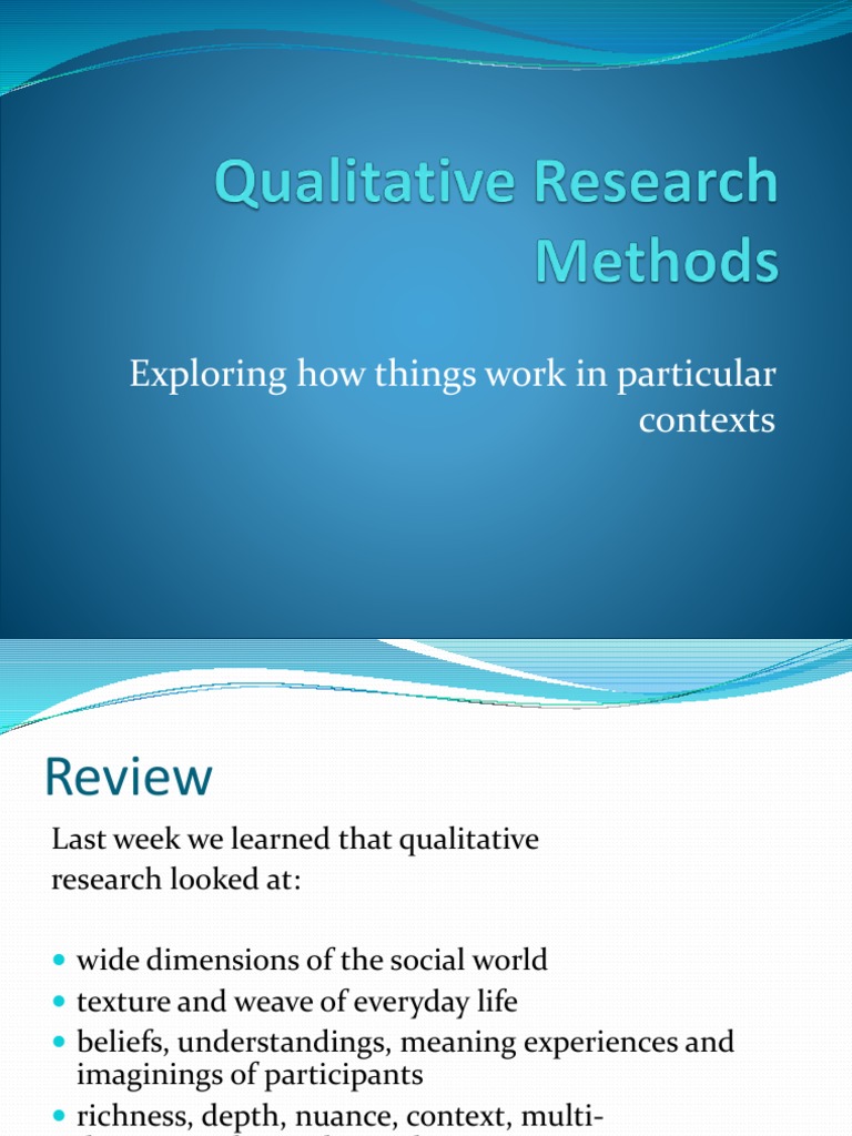 introduction to qualitative research methods pdf