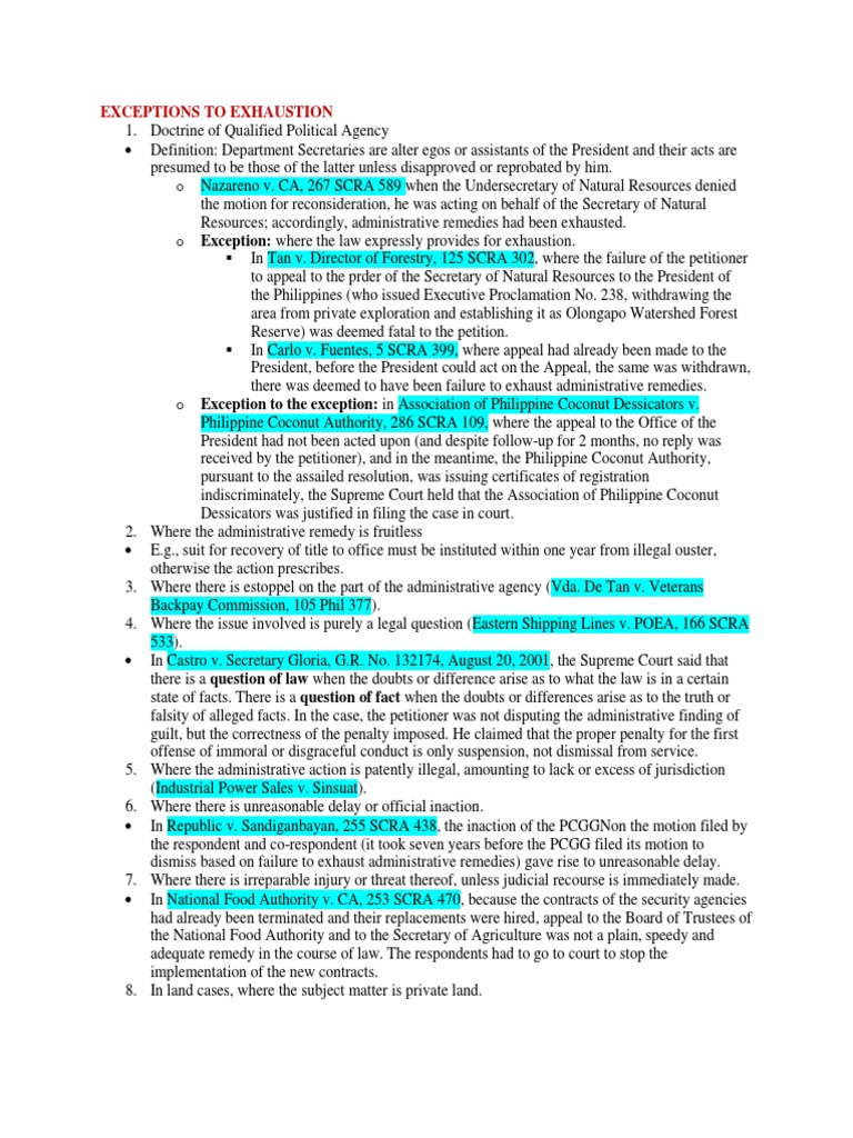 Exceptions To Exhaustion PDF Judgment (Law) Judicial Review