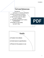 Text and References Text and References: y John S. Oakland by Besterfields Principles of Total Quality by Joel E. Ross