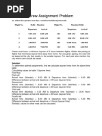 Assignment Problem Air Crew