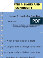 Chapter 1: Limits and Continuity: Lesson 1: Limit of A Function