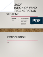 Adequacy Evaluation of Wind Power Generation Systems: Guided By: Team