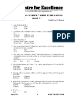 Maths Science Talent Examination: Class Viii