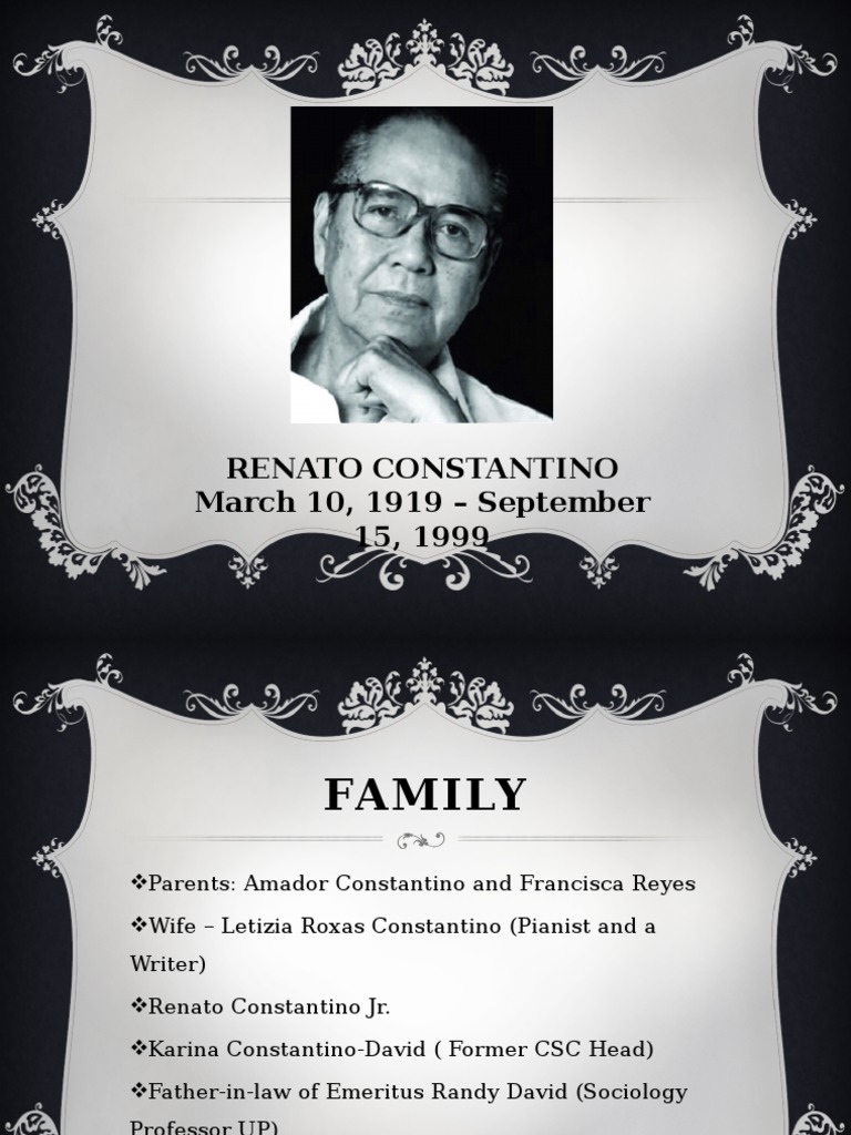 The Constantino Legacy A Biography and Analysis of Renato Constantino