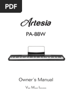 Artesia Keyboard Manual