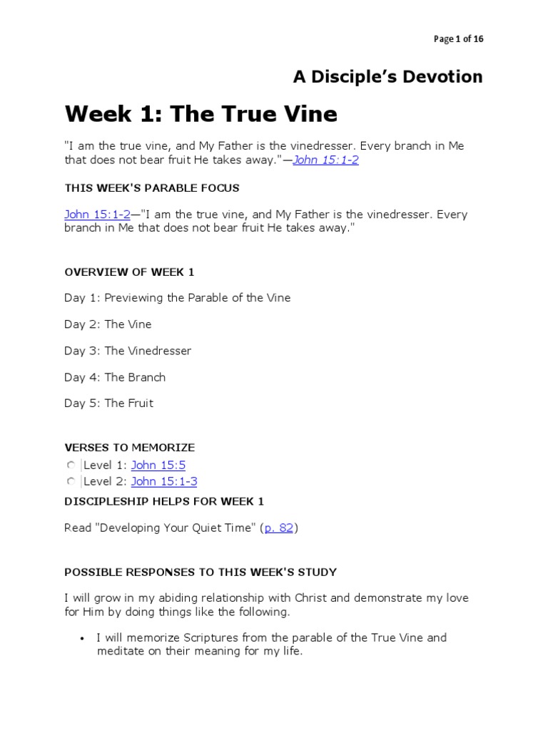 Devotion Exercise 1 | PDF | God The Father | Jesus