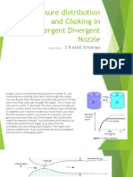 Pressure Distribution and Choking in Convergent Divergent Nozzle