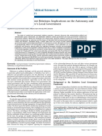 Centrallocal Government Relations Implications On The Autonomy and Discretion of Zimbabwes Local Government 2332 0761 1000143 PDF