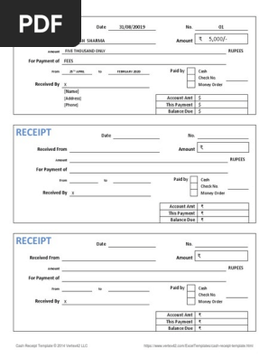 Cash Receipt