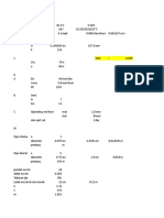 Document I calculations for water system parameters