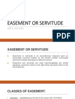 Easement or Servitude: (ARTS. 613-693)