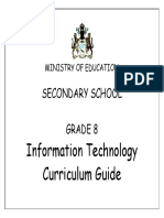 Secondary School Grade 8: Information Technology Curriculum Guide