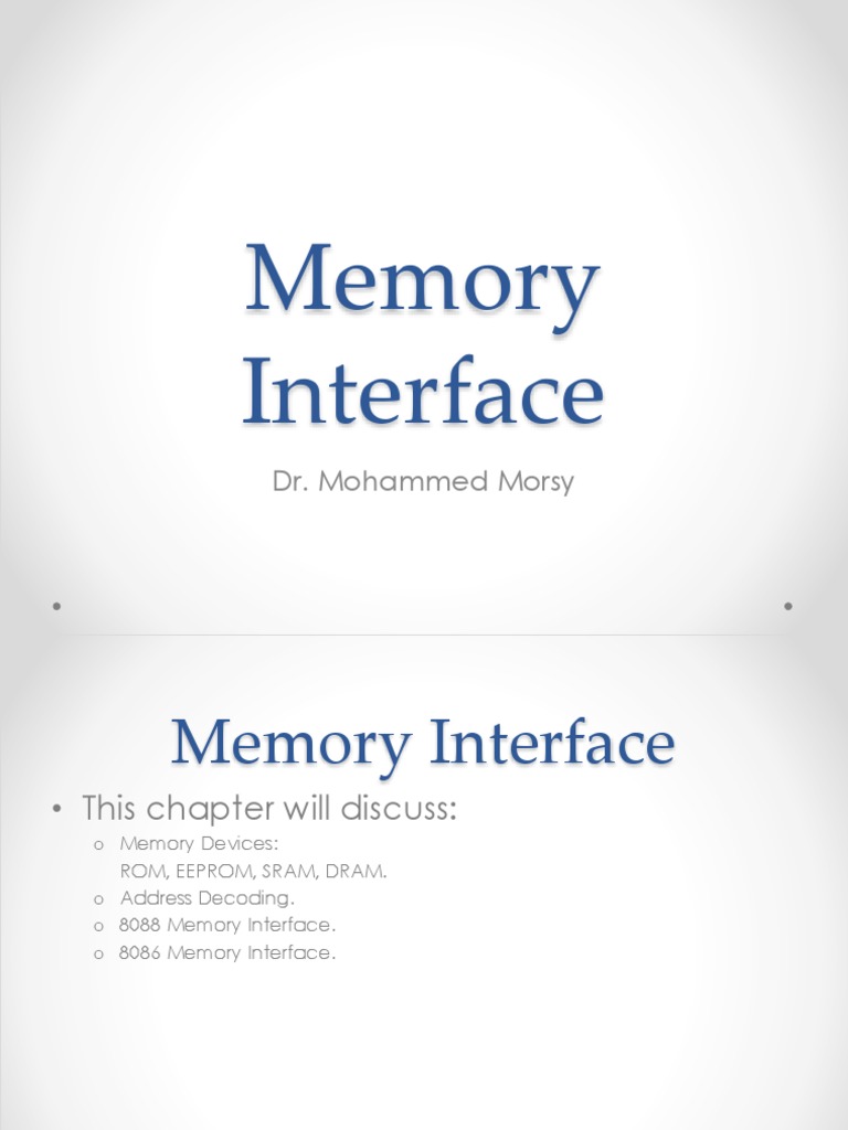 Memory Interface PDF | PDF | Random Access Memory | Read Only Memory