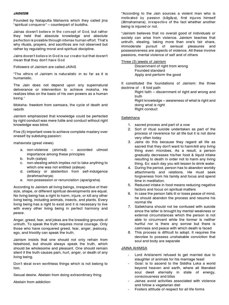 WHAT IS JAINISM intelligence overview