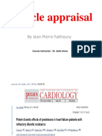 Article Appraisal: by Jean Pierre Fakhoury