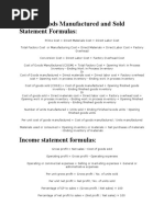 COGM COGS Formula PDF