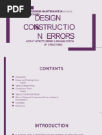 Design & Constructio N Errors: Building Maintenance & Repairs