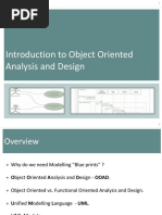 Introduction To Object Oriented Analysis and Design