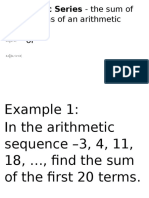 All The Terms of An Arithmetic Sequence. or