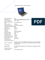 Specificatii Technice HP Elitebook 2560p