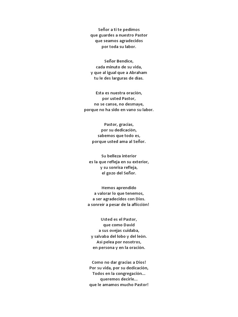 Poema Al Pastor | PDF | Oración | Religión y creencia
