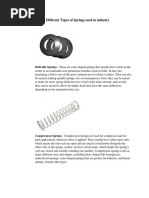 Different Types of Springs Used in Industry