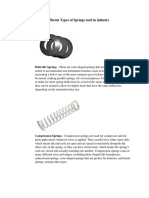 Different Types of Springs Used in Industry