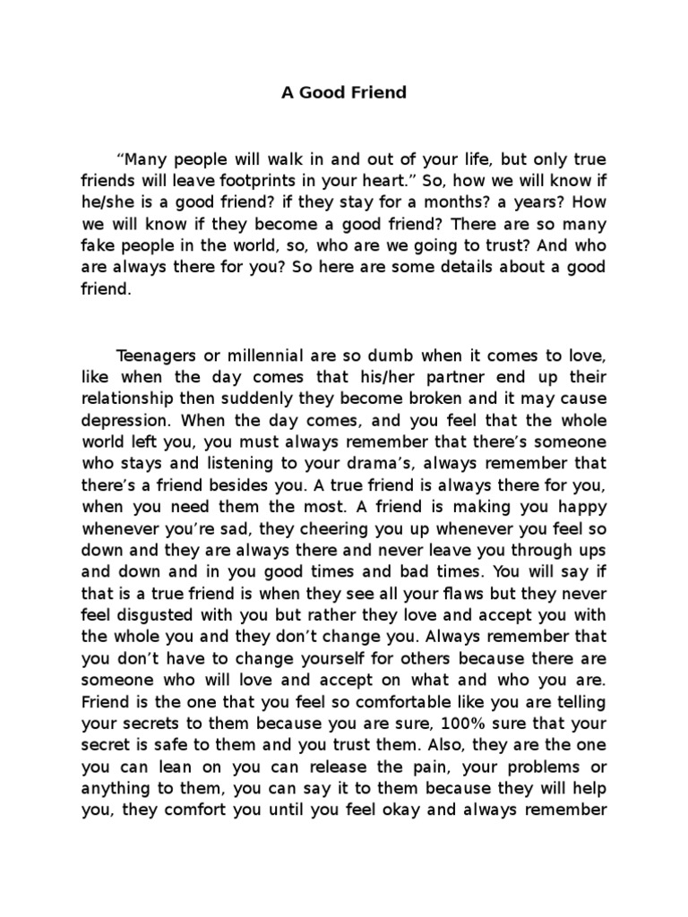 Good Friend | PDF | Lifestyle