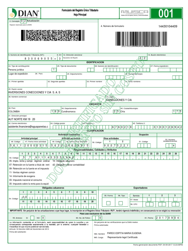 Registro Único Tributario (RUT) en Colombia | PDF | Gobierno ...