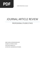 Journal Article Review