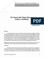 En Torno Del Taqui Oncoy: Texto y Contexto