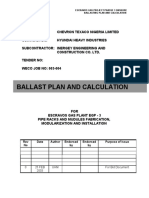 Ballast Plan and Calculation