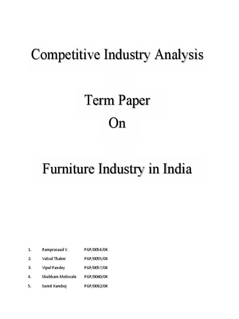 Analysis of India's Furniture Market | PDF | Retail | Strategic Management