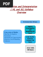 Application and Interpretation (HL and SL) Syllabus