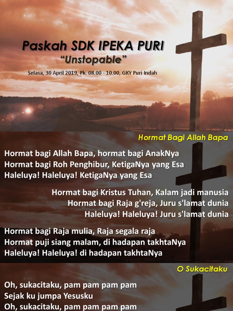 Paskah 2019: Hormat bagi Allah Bapa | PDF