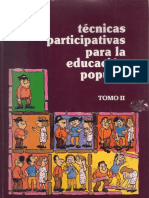Técnicas Participativas Para La Educación Popular_ Tomo Ll