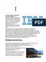 Products and Services:: International Business Machines Corporation (IBM) Is An