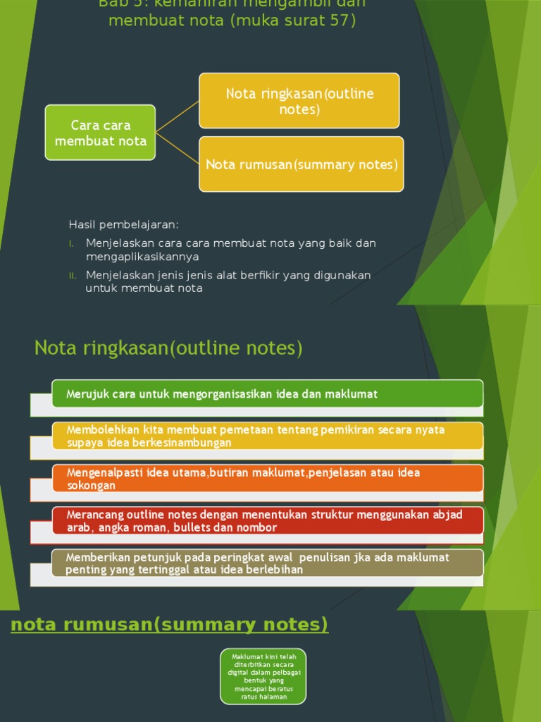 Kemahiran Mengambil Dan Membuat Nota | PDF