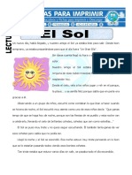 Ficha de El Sol para Primaria