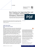 AAP Best Practices For Improving Flow and Care of Pediatric Patients in The Ed