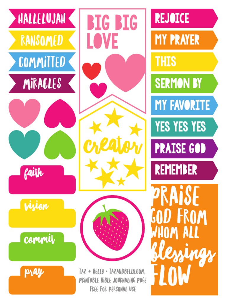 Taz Belly Free Bible Journaling Printable Pdf Pdf Religious