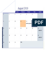 GMAT Prep Schedule August 2010