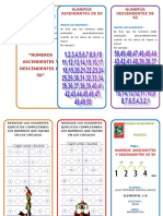 Triptico Numeros Ascendentes y Descendentes de 50 Otro