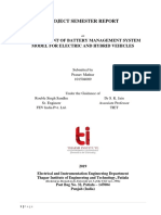 Project Semester Report: Development of Battery Management System Model For Electric and Hybrid Vehicles