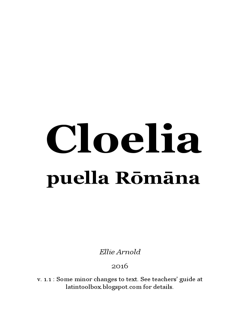 Cloelia v.1.1 PDF PDF Ancient Rome
