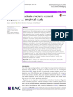 Why Do Postgraduate Students Commit Plagiarism? An Empirical Study