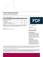 Power Cleaning Formula: Starting Point Formulation